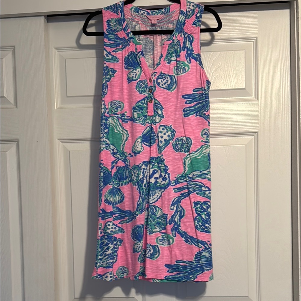Lilly Pulitzer Pink and Blue Sleeveless Dress